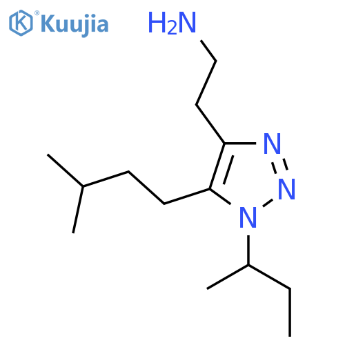 2-1-(butan-2-yl)-5-(3-methylbutyl)-1H-1,2,3-triazol-4-ylethan-1-amine structure