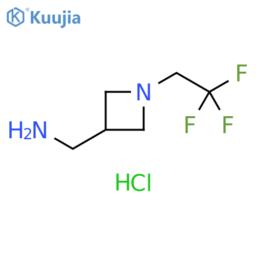 1-(2,2,2-trifluoroethyl)azetidin-3-ylmethanamine dihydrochloride structure