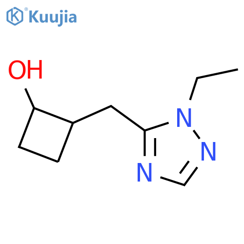 2-(1-ethyl-1H-1,2,4-triazol-5-yl)methylcyclobutan-1-ol structure
