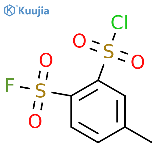 2-(chlorosulfonyl)-4-methylbenzene-1-sulfonyl fluoride structure