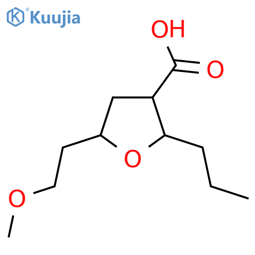 5-(2-methoxyethyl)-2-propyloxolane-3-carboxylic acid structure