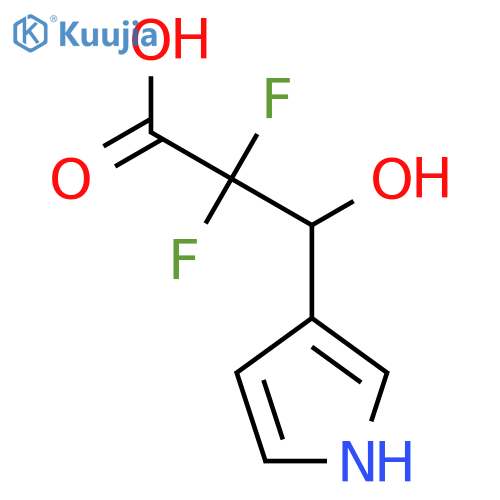 2,2-difluoro-3-hydroxy-3-(1H-pyrrol-3-yl)propanoic acid structure