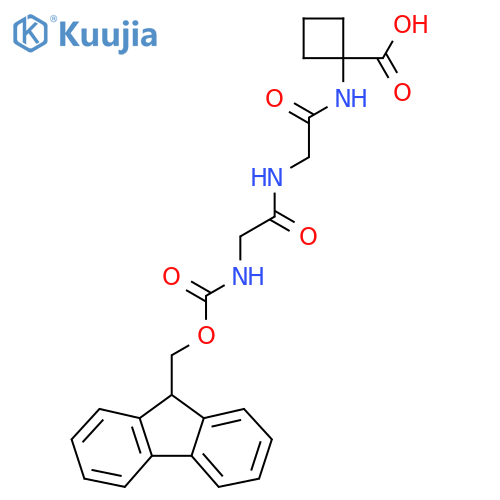 1-{2-2-({(9H-fluoren-9-yl)methoxycarbonyl}amino)acetamidoacetamido}cyclobutane-1-carboxylic acid structure