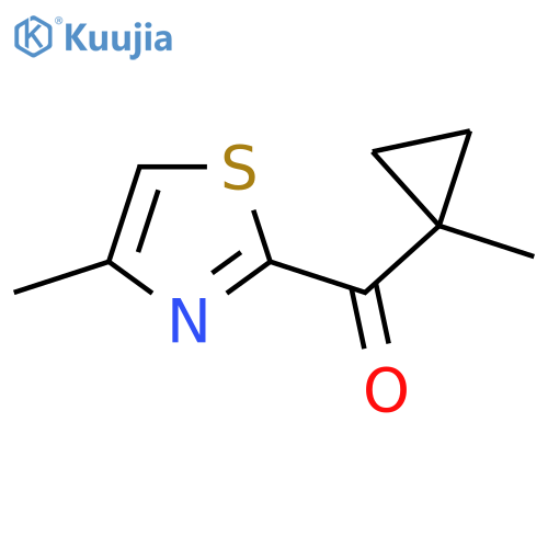 4-methyl-2-(1-methylcyclopropanecarbonyl)-1,3-thiazole structure
