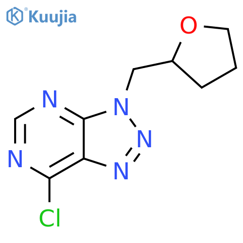 7-chloro-3-(oxolan-2-yl)methyl-3H-1,2,3triazolo4,5-dpyrimidine structure