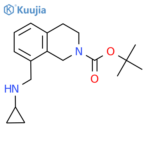 tert-butyl 8-(cyclopropylamino)methyl-1,2,3,4-tetrahydroisoquinoline-2-carboxylate structure