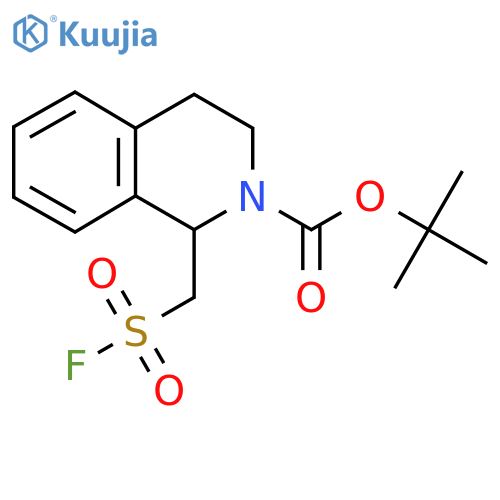 tert-butyl 1-(fluorosulfonyl)methyl-1,2,3,4-tetrahydroisoquinoline-2-carboxylate structure