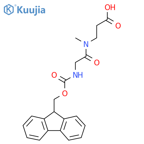 3-[2-({[(9H-fluoren-9-yl)methoxy]carbonyl}amino)-N-methylacetamido]propanoic acid structure