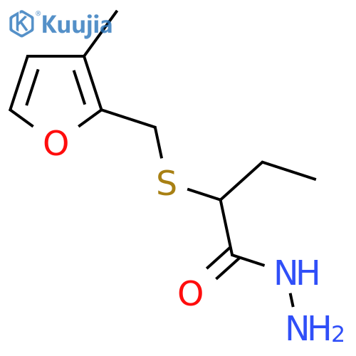 2-{(3-methylfuran-2-yl)methylsulfanyl}butanehydrazide structure