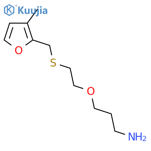 3-(2-{(3-methylfuran-2-yl)methylsulfanyl}ethoxy)propan-1-amine structure