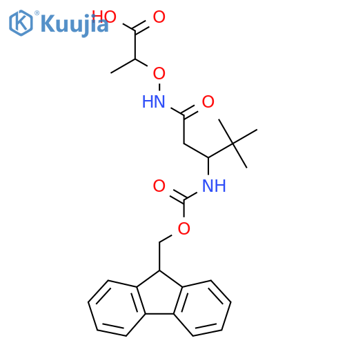2-{3-({(9H-fluoren-9-yl)methoxycarbonyl}amino)-4,4-dimethylpentanamidooxy}propanoic acid structure