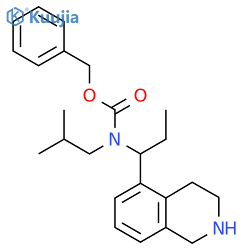 benzyl N-(2-methylpropyl)-N-1-(1,2,3,4-tetrahydroisoquinolin-5-yl)propylcarbamate structure