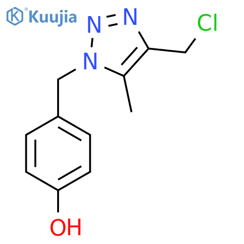 4-{4-(chloromethyl)-5-methyl-1H-1,2,3-triazol-1-ylmethyl}phenol structure