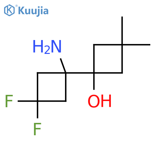 1-(1-amino-3,3-difluorocyclobutyl)-3,3-dimethylcyclobutan-1-ol structure