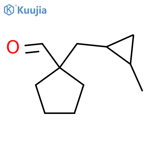 1-(2-methylcyclopropyl)methylcyclopentane-1-carbaldehyde structure