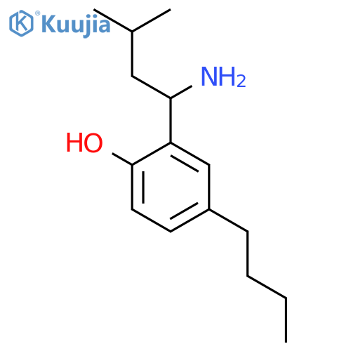 2-(1-amino-3-methylbutyl)-4-butylphenol structure
