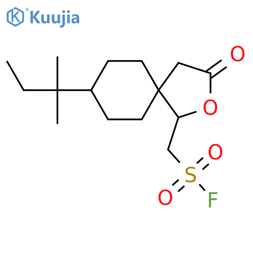 [8-(2-Methylbutan-2-yl)-3-oxo-2-oxaspiro[4.5]decan-1-yl]methanesulfonyl fluoride structure