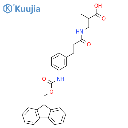 3-{3-3-({(9H-fluoren-9-yl)methoxycarbonyl}amino)phenylpropanamido}-2-methylpropanoic acid structure
