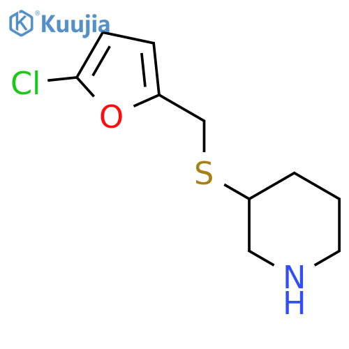 3-{(5-chlorofuran-2-yl)methylsulfanyl}piperidine structure