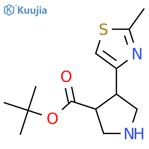 tert-butyl 4-(2-methyl-1,3-thiazol-4-yl)pyrrolidine-3-carboxylate structure