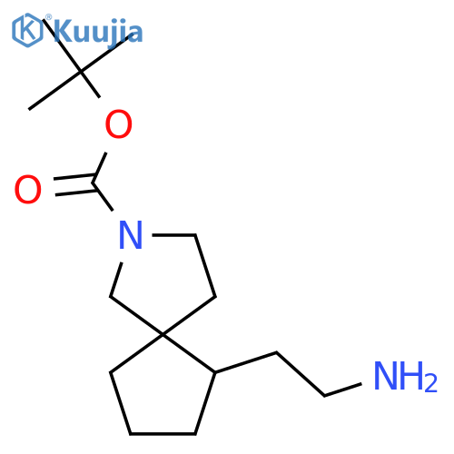 tert-butyl 6-(2-aminoethyl)-2-azaspiro4.4nonane-2-carboxylate structure