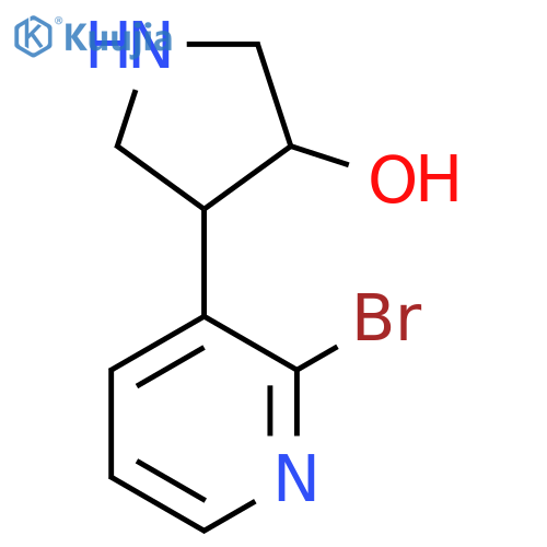 4-(2-bromopyridin-3-yl)pyrrolidin-3-ol structure