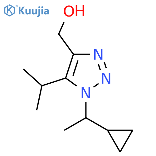 1-(1-cyclopropylethyl)-5-(propan-2-yl)-1H-1,2,3-triazol-4-ylmethanol structure