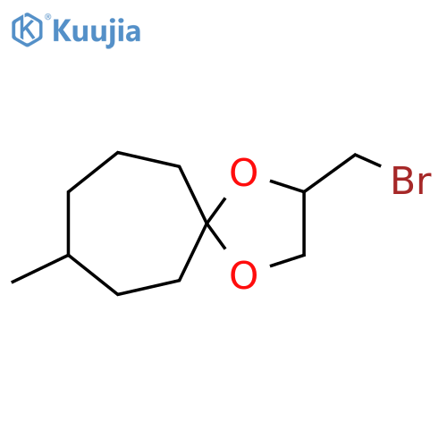 2-(bromomethyl)-8-methyl-1,4-dioxaspiro4.6undecane structure
