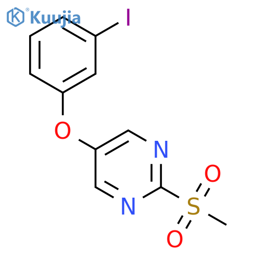 5-(3-iodophenoxy)-2-methanesulfonylpyrimidine structure