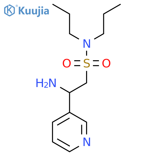 2-amino-N,N-dipropyl-2-(pyridin-3-yl)ethane-1-sulfonamide structure