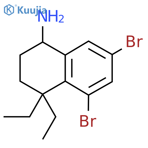 5,7-dibromo-4,4-diethyl-1,2,3,4-tetrahydronaphthalen-1-amine structure
