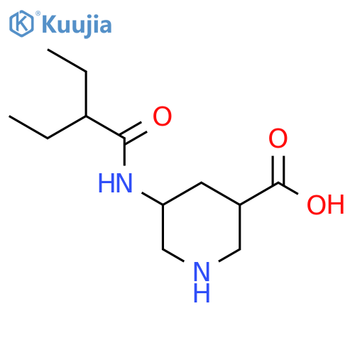 5-(2-ethylbutanamido)piperidine-3-carboxylic acid structure