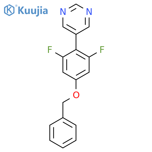 5-4-(benzyloxy)-2,6-difluorophenylpyrimidine structure