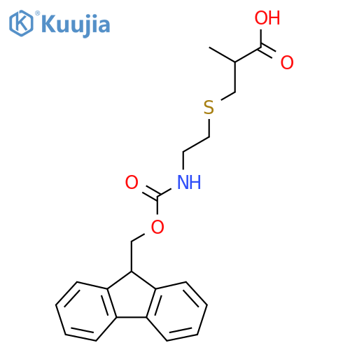 3-{[2-({[(9H-fluoren-9-yl)methoxy]carbonyl}amino)ethyl]sulfanyl}-2-methylpropanoic acid structure