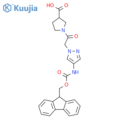 1-{2-4-({(9H-fluoren-9-yl)methoxycarbonyl}amino)-1H-pyrazol-1-ylacetyl}pyrrolidine-3-carboxylic acid structure