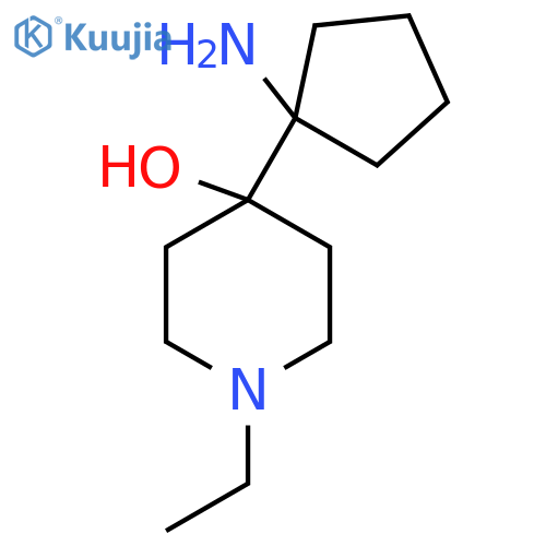 4-(1-aminocyclopentyl)-1-ethylpiperidin-4-ol structure