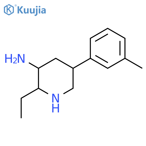 2-ethyl-5-(3-methylphenyl)piperidin-3-amine structure