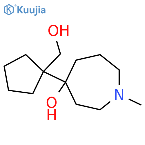 4-1-(hydroxymethyl)cyclopentyl-1-methylazepan-4-ol structure