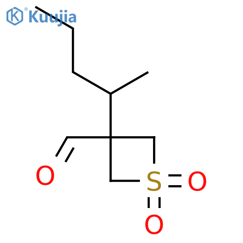 1,1-dioxo-3-(pentan-2-yl)-1lambda6-thietane-3-carbaldehyde structure