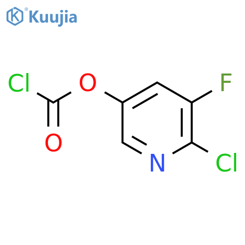 6-chloro-5-fluoropyridin-3-yl chloroformate structure