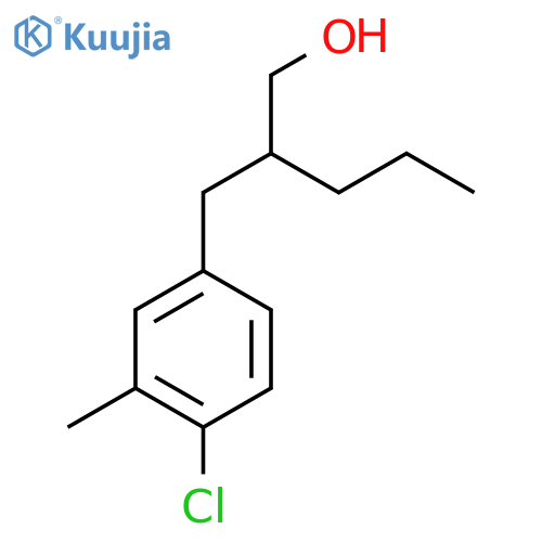 2-(4-chloro-3-methylphenyl)methylpentan-1-ol structure