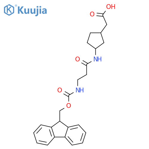 2-{3-3-({(9H-fluoren-9-yl)methoxycarbonyl}amino)propanamidocyclopentyl}acetic acid structure
