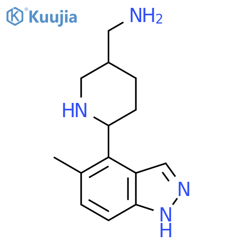6-(5-methyl-1H-indazol-4-yl)piperidin-3-ylmethanamine structure