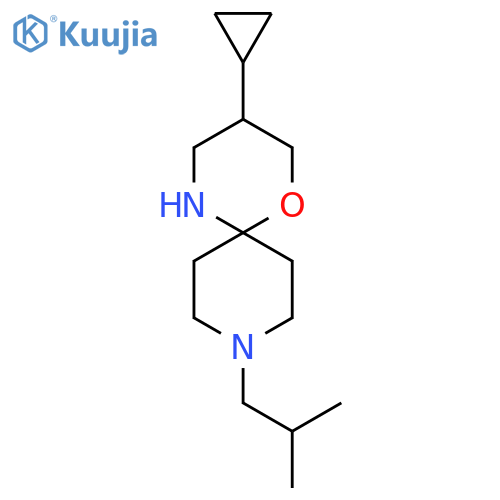 3-cyclopropyl-9-(2-methylpropyl)-1-oxa-5,9-diazaspiro5.5undecane structure