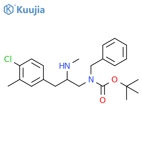 tert-butyl N-benzyl-N-3-(4-chloro-3-methylphenyl)-2-(methylamino)propylcarbamate structure