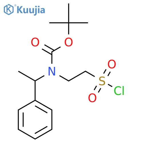 tert-butyl N-2-(chlorosulfonyl)ethyl-N-(1-phenylethyl)carbamate structure