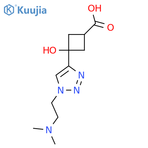 3-{1-2-(dimethylamino)ethyl-1H-1,2,3-triazol-4-yl}-3-hydroxycyclobutane-1-carboxylic acid structure