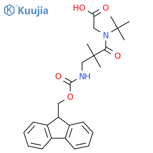 2-N-tert-butyl-3-({(9H-fluoren-9-yl)methoxycarbonyl}amino)-2,2-dimethylpropanamidoacetic acid structure