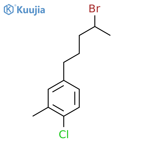 4-(4-bromopentyl)-1-chloro-2-methylbenzene structure