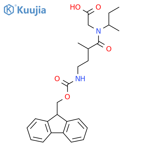 2-N-(butan-2-yl)-4-({(9H-fluoren-9-yl)methoxycarbonyl}amino)-2-methylbutanamidoacetic acid structure